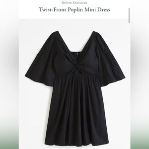 Abercrombie & Fitch Twist Front Poplin Mini Dress